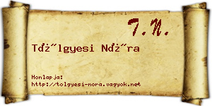 Tölgyesi Nóra névjegykártya